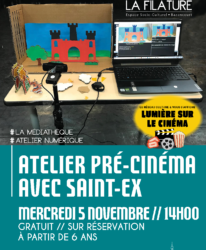 Photo de l'événement ATELIER PRÉ-CINÉMA AVEC SAINT-EX
