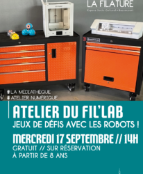 Photo de l'événement ATELIER NUMÉRIQUE // ATELIER DU FIL’LAB