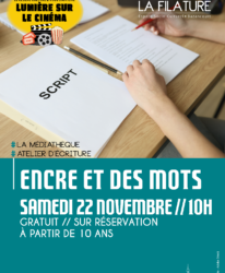 Photo de l'événement ATELIER D’ÉCRITURE // ENCRE ET DES MOTS