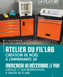 Photo de l'événement ATELIER NUMÉRIQUE // ATELIER DU FIL’LAB