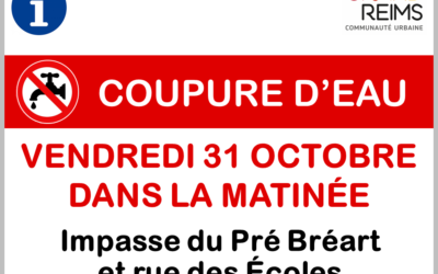 🚱 [ GRAND REIMS – COUPURE D’EAU ] ❗