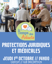 Photo de l'événement LE TEMPS DES AIDANTS // PROTECTIONS JURIDIQUES ET MÉDICALES