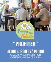 Photo de l'événement LE TEMPS DES AIDANTS // ‘‘PROFITER’’