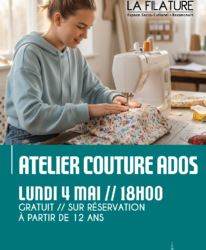 Photo de l'événement ATELIER COUTURE ADOS