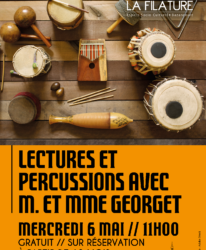 Photo de l'événement LECTURES ET PERCUSSIONS AVEC M. ET MME GEORGET