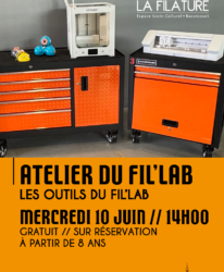 Photo de l'événement ATELIER NUMÉRIQUE // ATELIER DU FIL’LAB